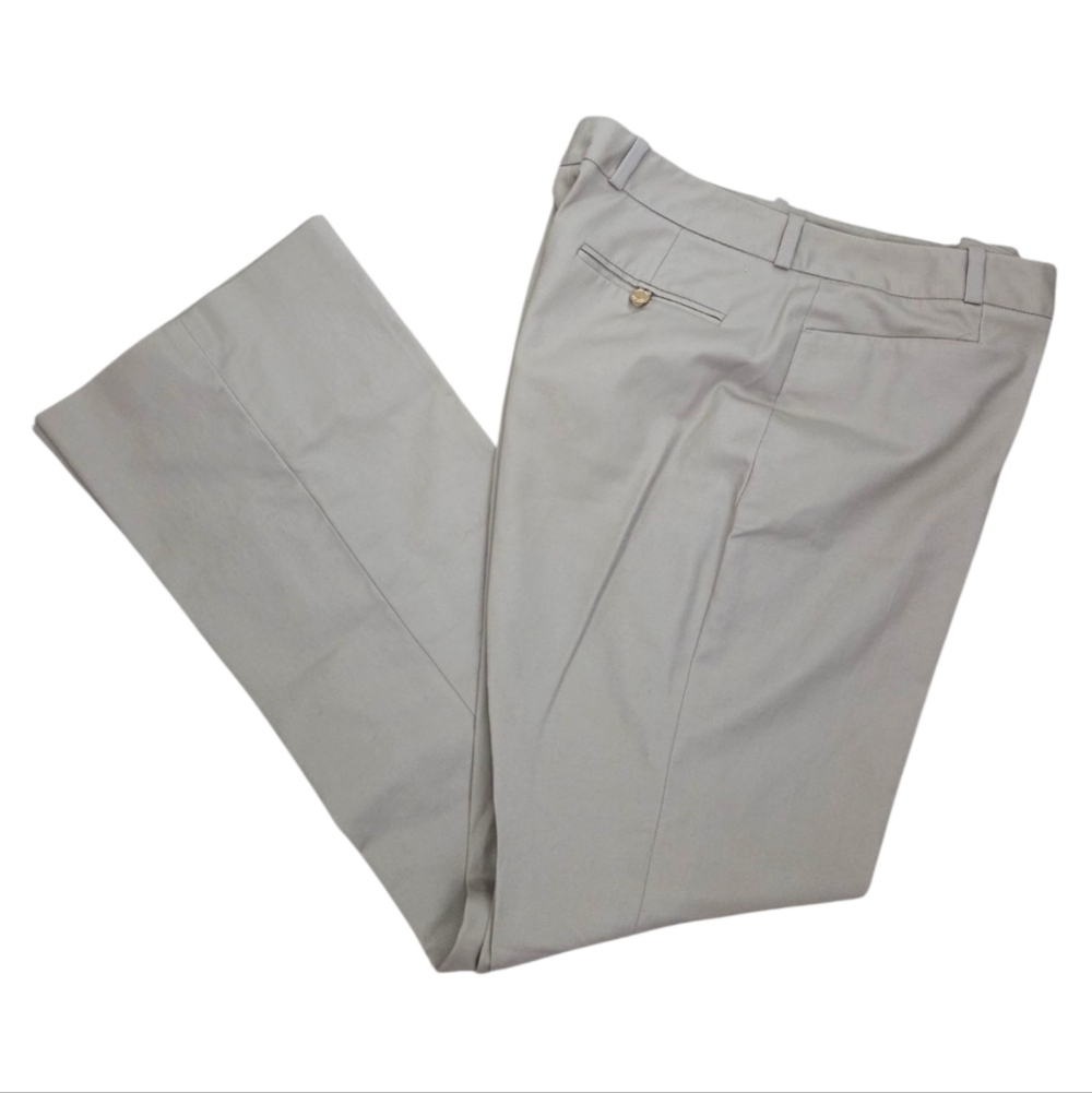 Calvin Klein Cream Straight Leg Stretch Pants Size 8 Petite - Picture 6 of 13